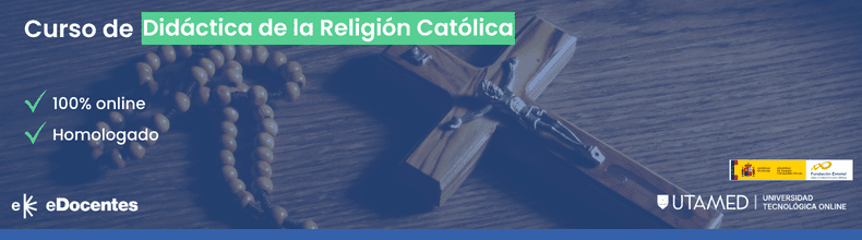 Banner del curso de eDocentes para aprender a enseñar la moral cristiana en las aulas modernas